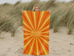 Badehåndklæde med Egen Tekst - Retrodesign