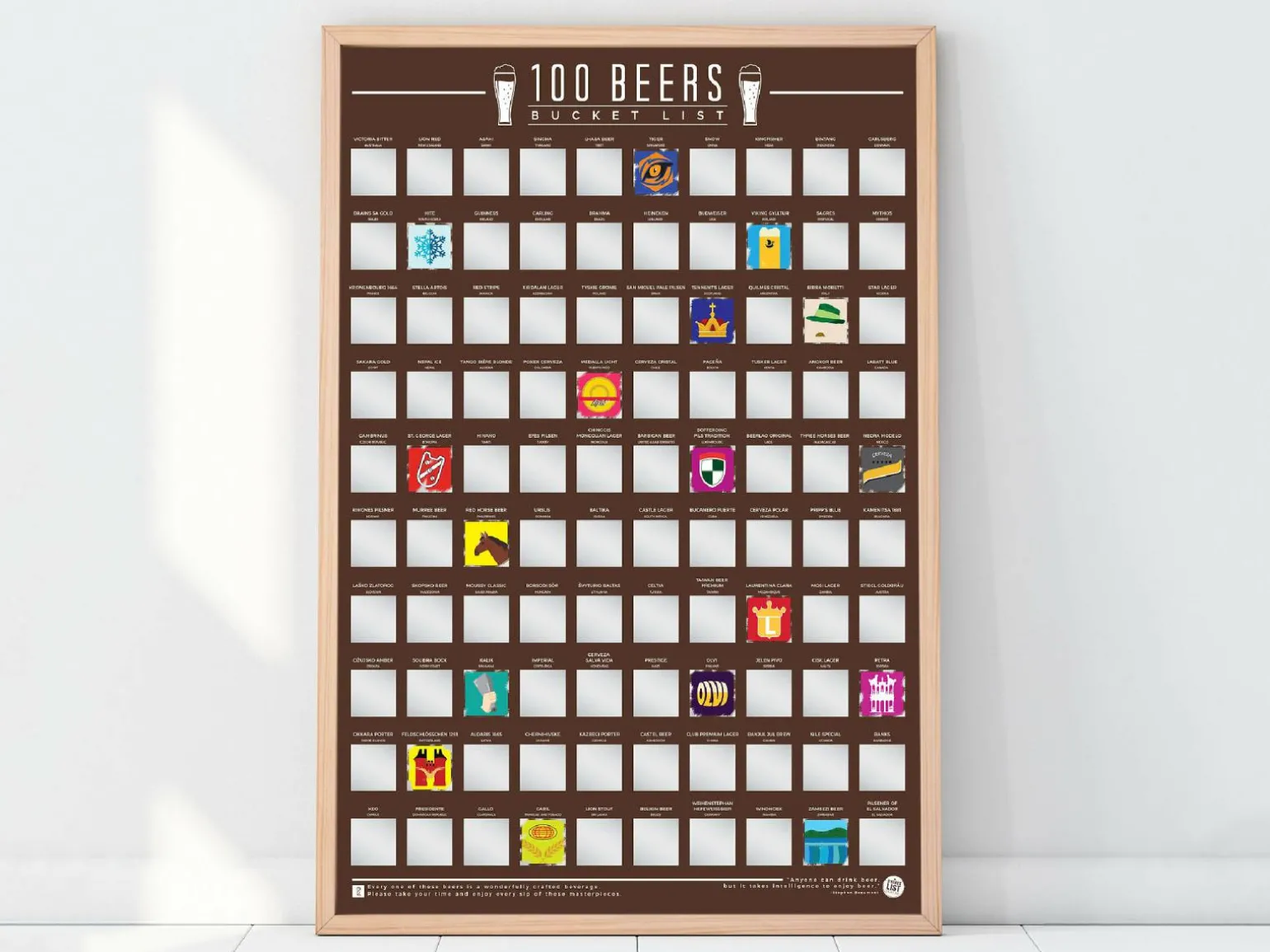 100 Beers Skrabeplakat