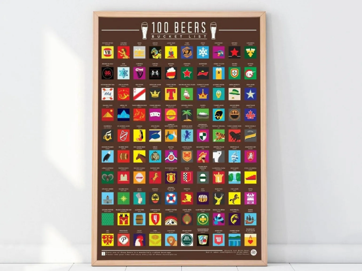 100 Beers Skrabeplakat