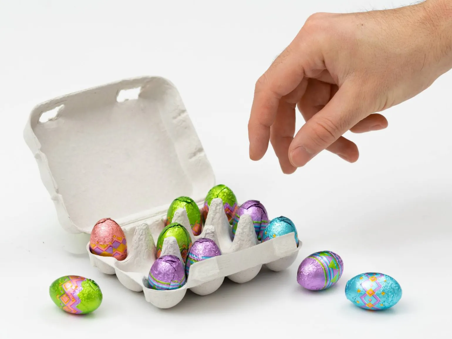 Chokoladeæg i Æggebakke