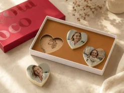 Chokoladehjerter med foto - 3-pak