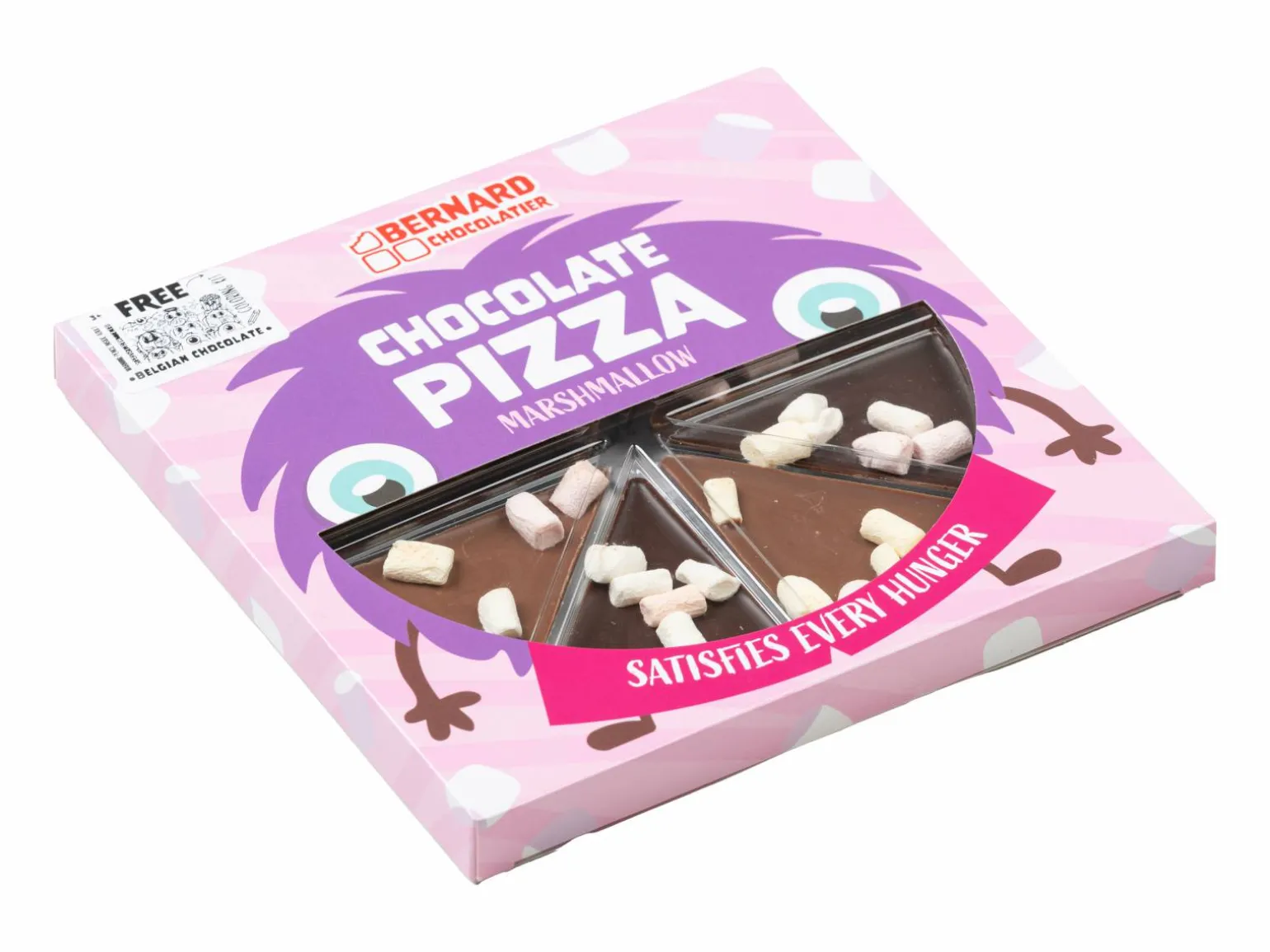 Chokoladepizza med skumfiduser