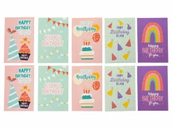 Fødselsdagskort Happy Birthday To You - 10-pak