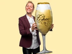 Folieballon Champagneglas