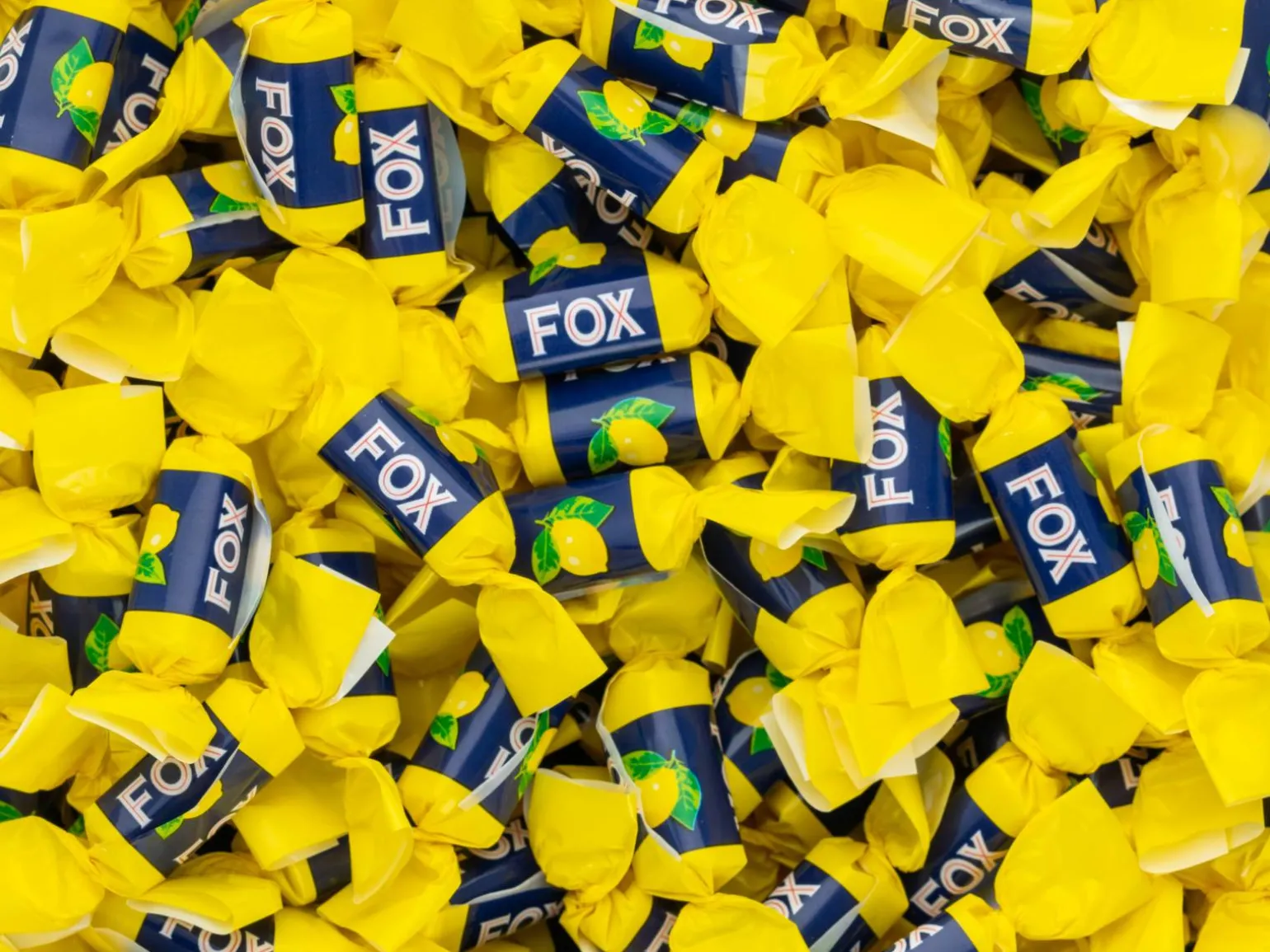 Fox Citron Bland-selv slik i kasser 1 kg