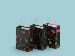 Gaveposer 3-pak - Elegante blomster - Mellem