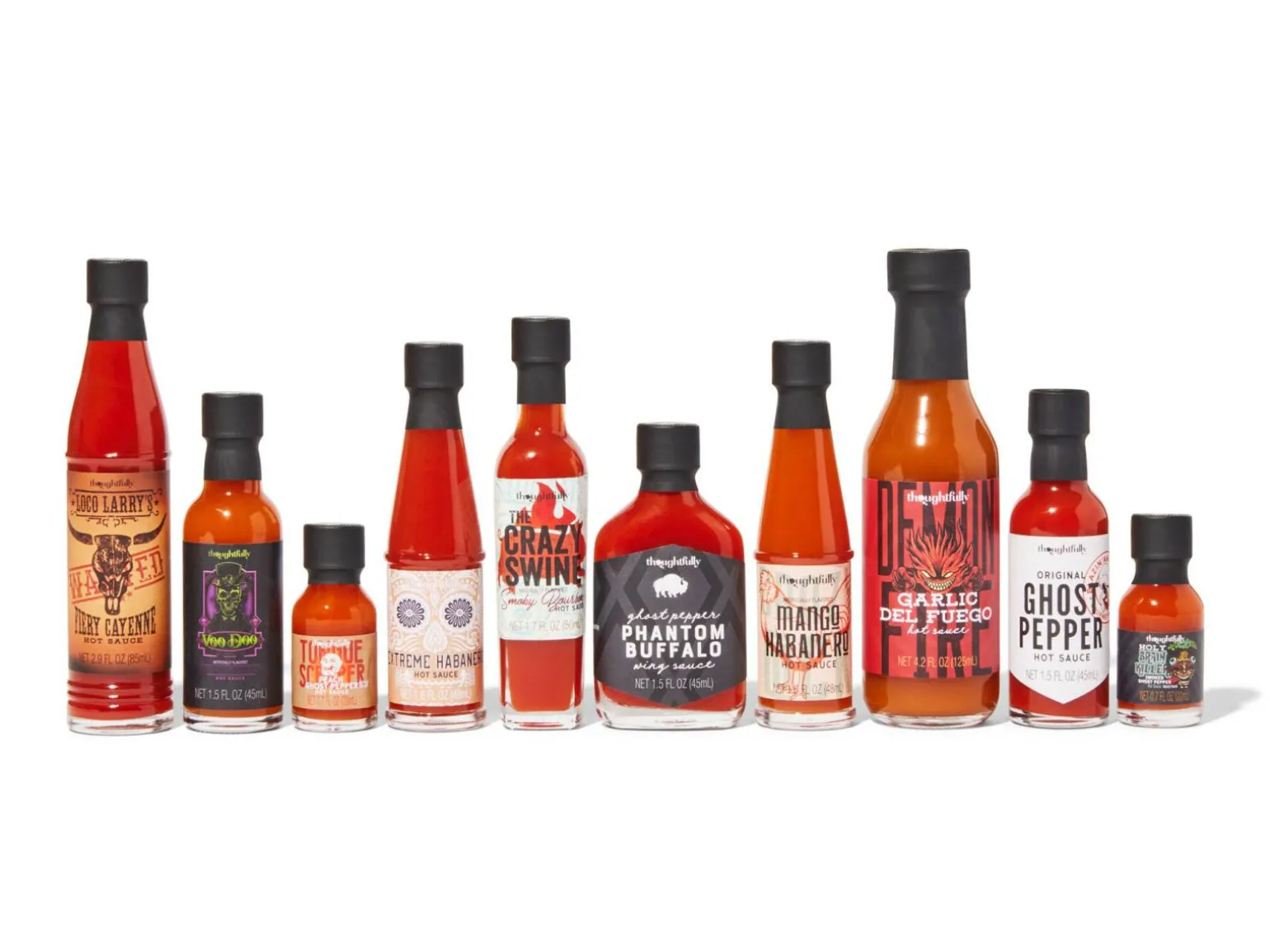 Gaveæske med Stærke Saucer: Hot Sauce Challenge - Thoughtfully