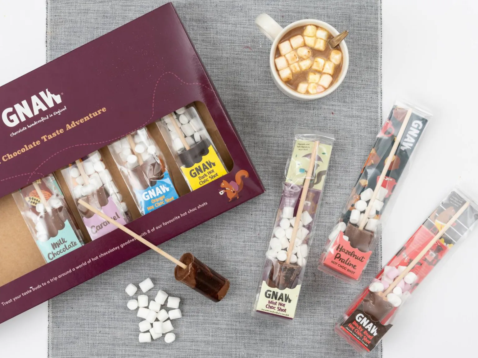 Gnaw Varm Chokolade Smagseventyr 8-pak