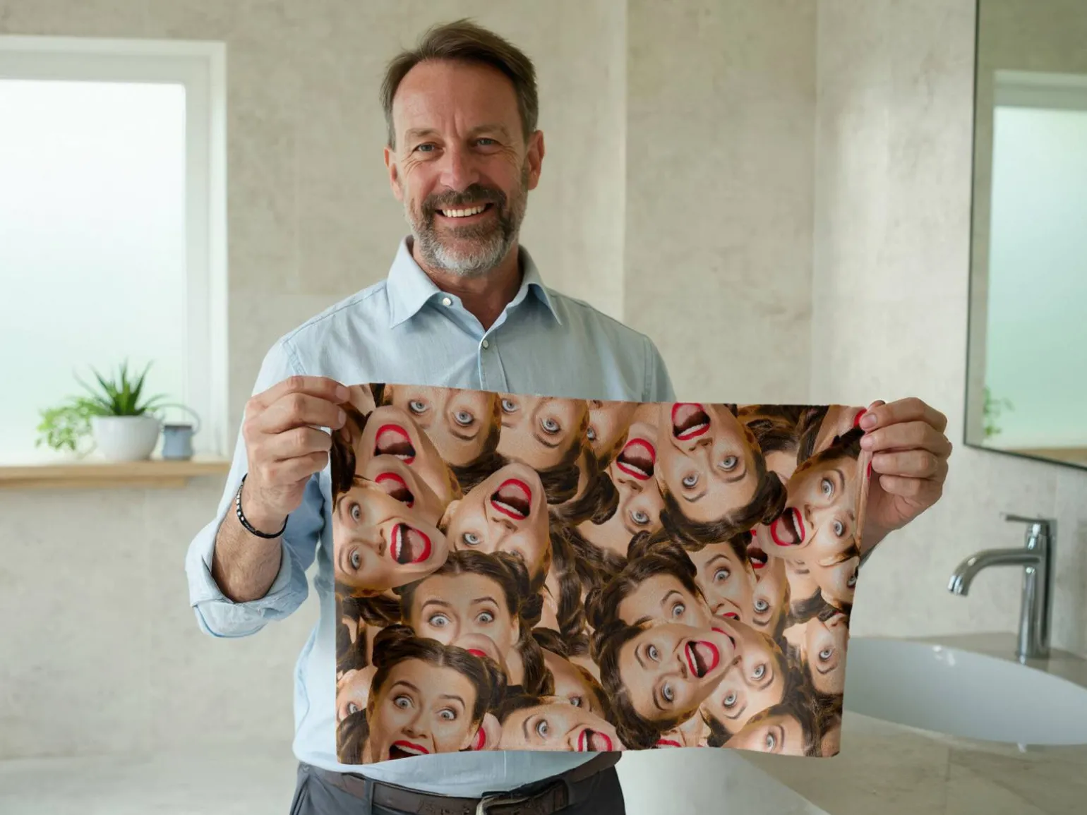 Håndklæde med Eget Foto - Multiface
