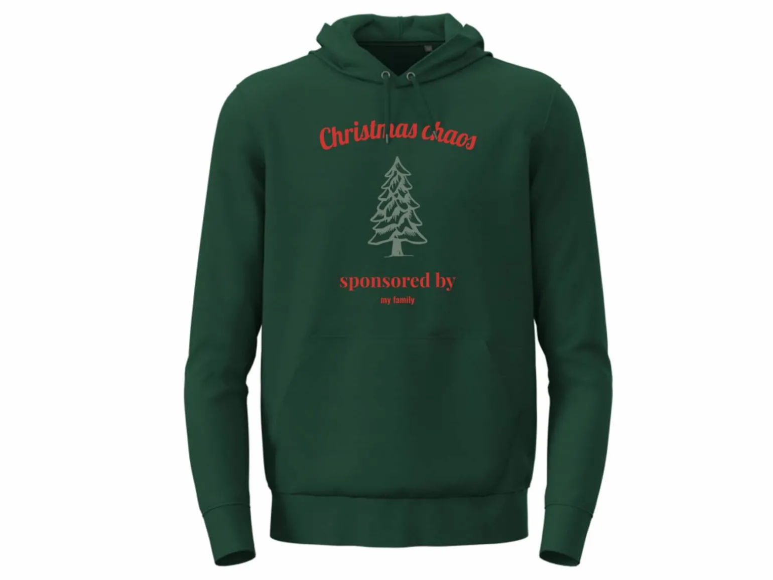 Hoodie med Egen Tekst - Juledesign