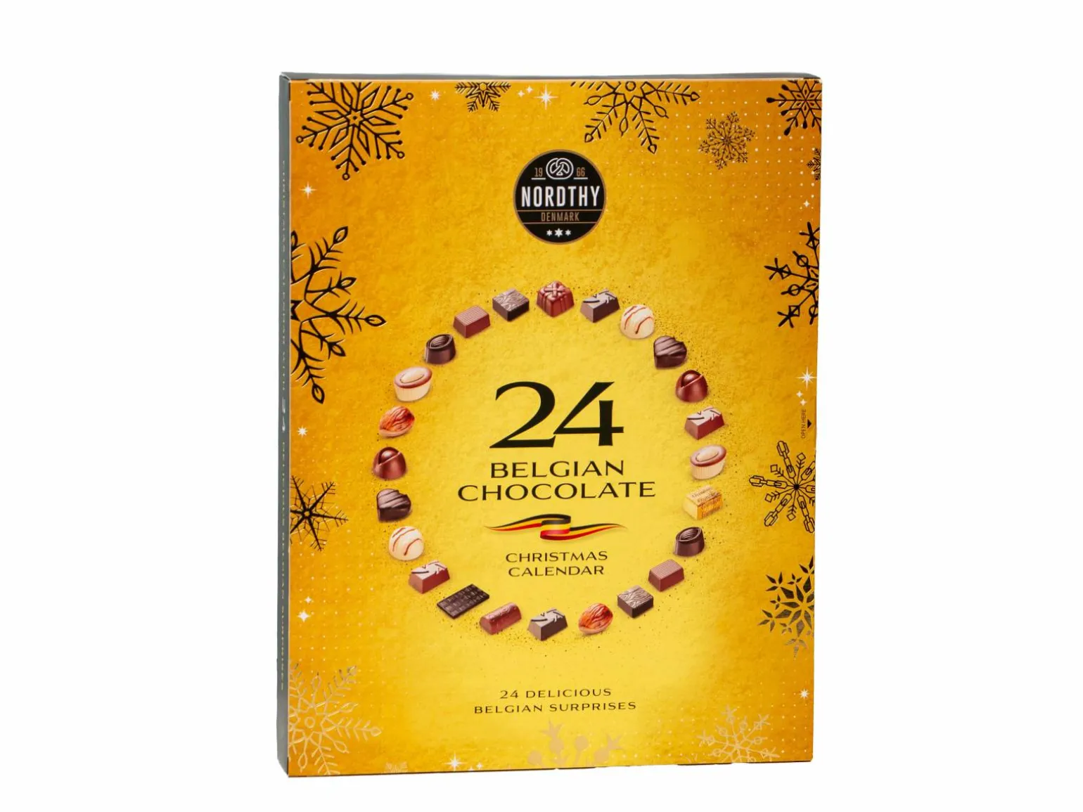 Julekalender med Belgisk Chokolade fra Nordthy
