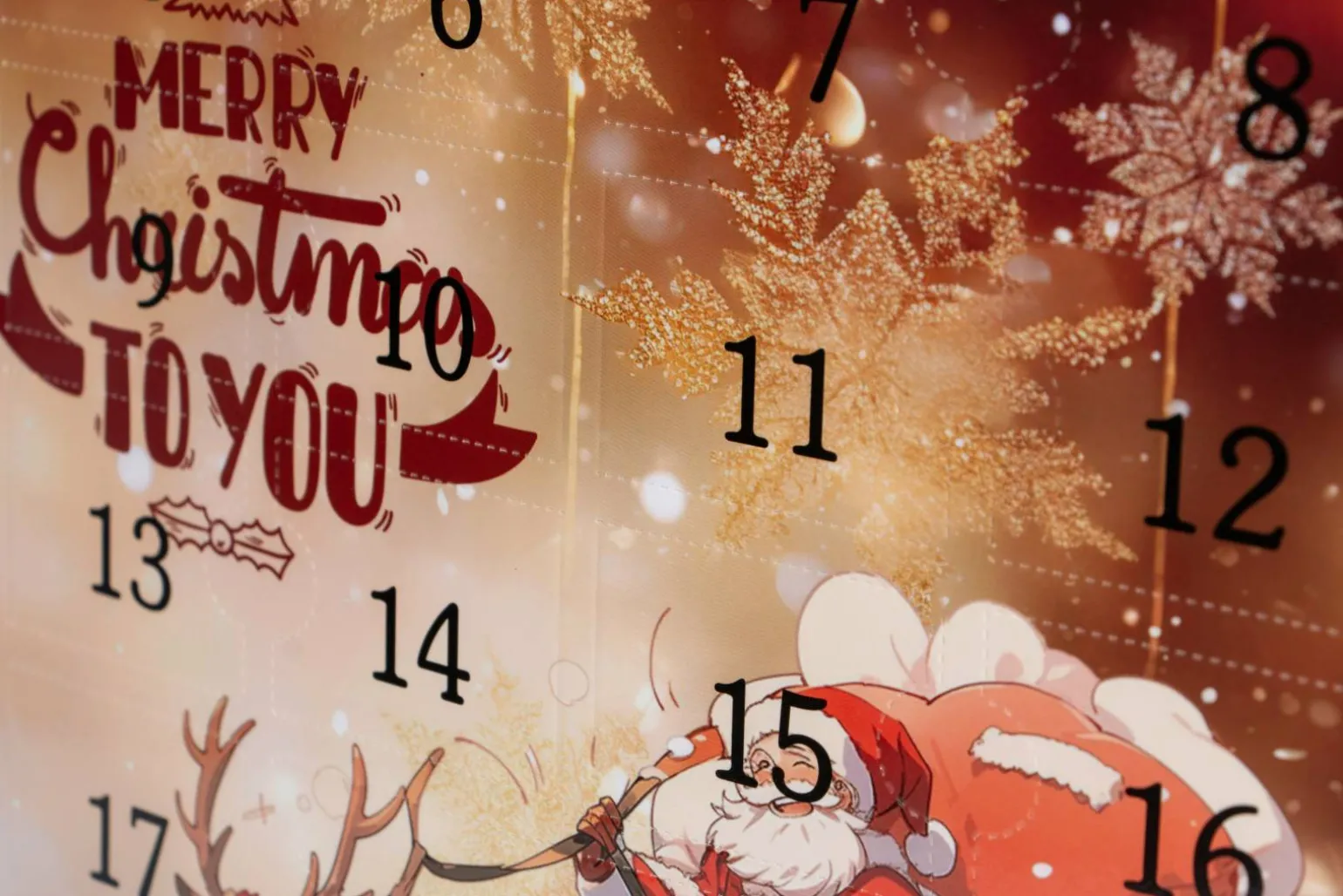 Julekalender med julepynt