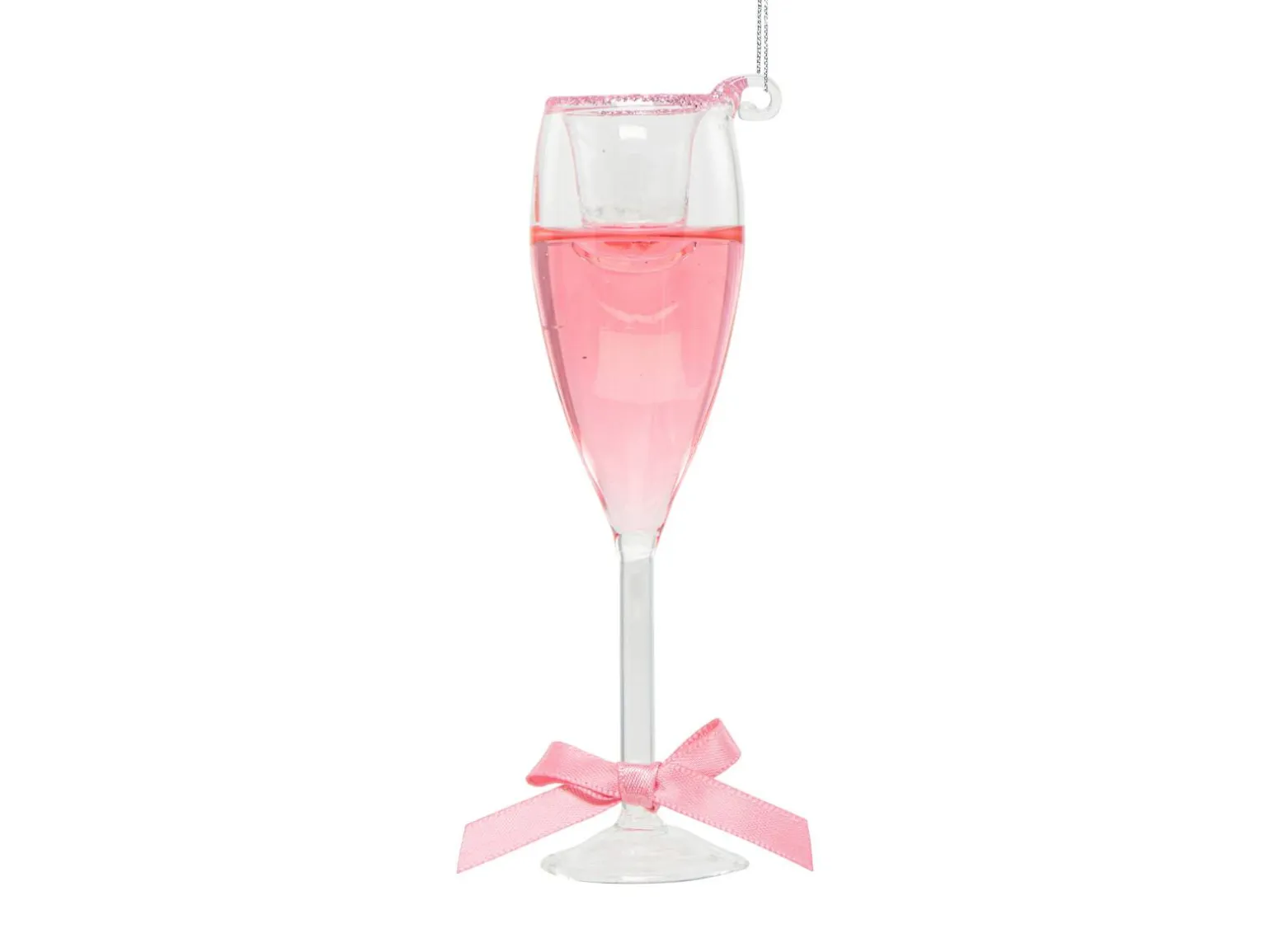Juletræspynt Rosa Champagne Glas