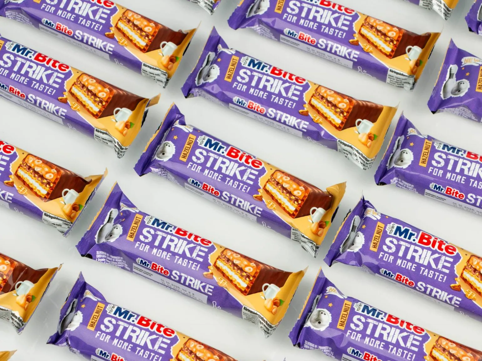 Mr. Bite Strike Chokoladebarer med Hasselnød 24-pak