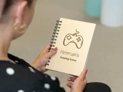 Personlig notesbog med tekst