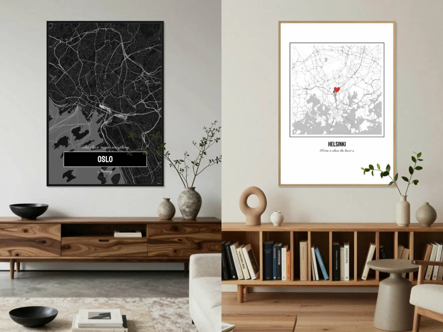 Personlig plakat med bykort
