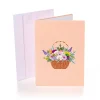 Pop Up-kort - Blomster i Kurv