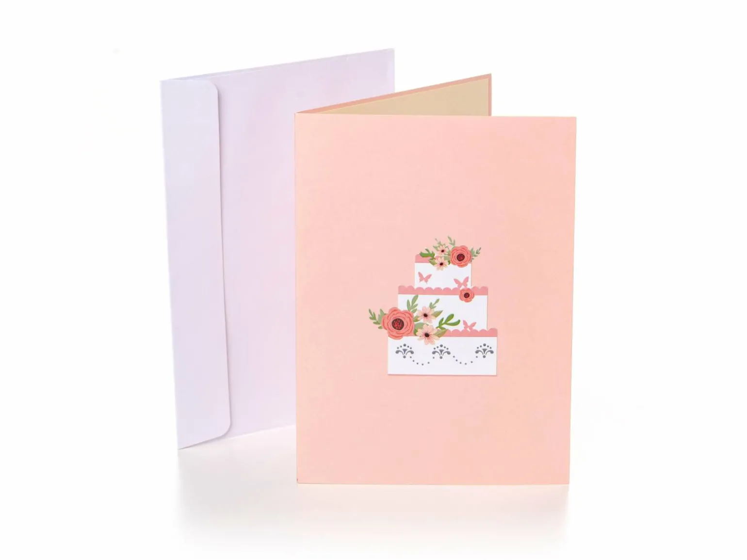 Pop up-kort – Bryllupskage