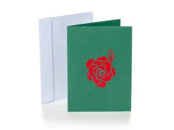 Pop Up-kort - Rød Rose