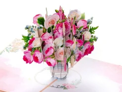 Pop up-kort – Rosenbuket