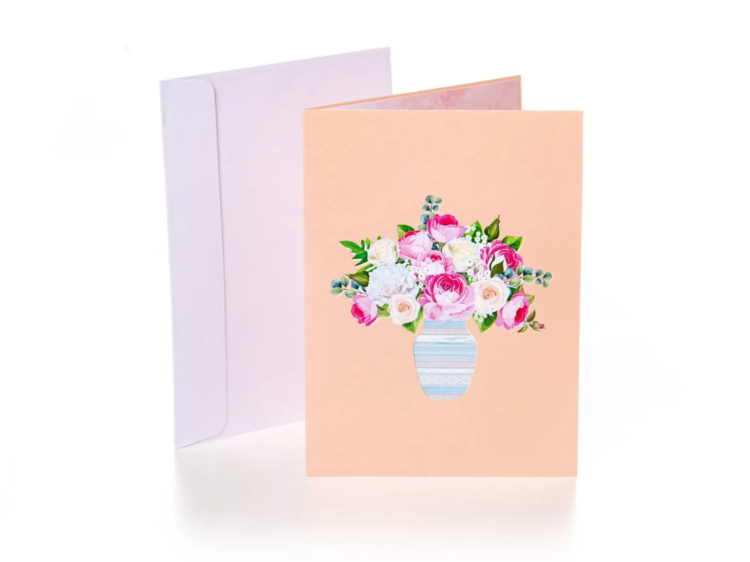 Pop up-kort – Rosenbuket
