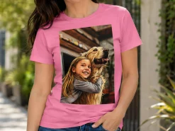 Premium T-shirt med foto - AI-tryk