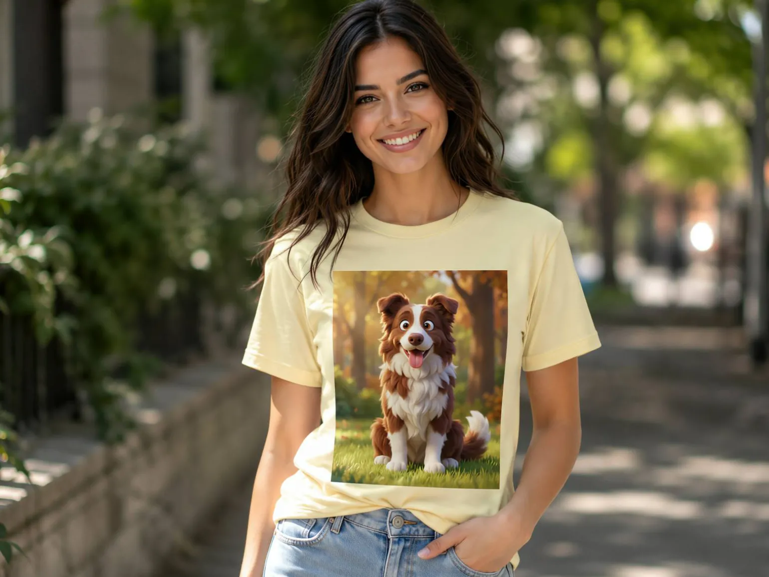 Premium T-shirt med foto - AI-tryk