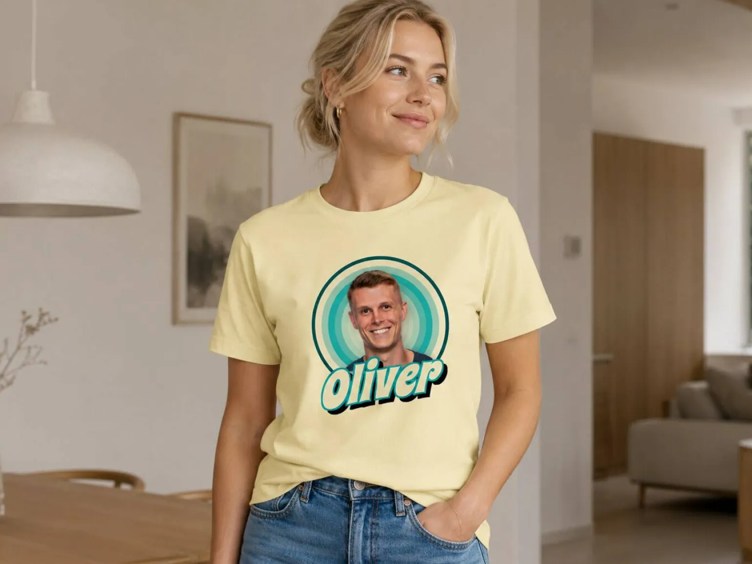 Premium T-shirt med foto - Retrodesign