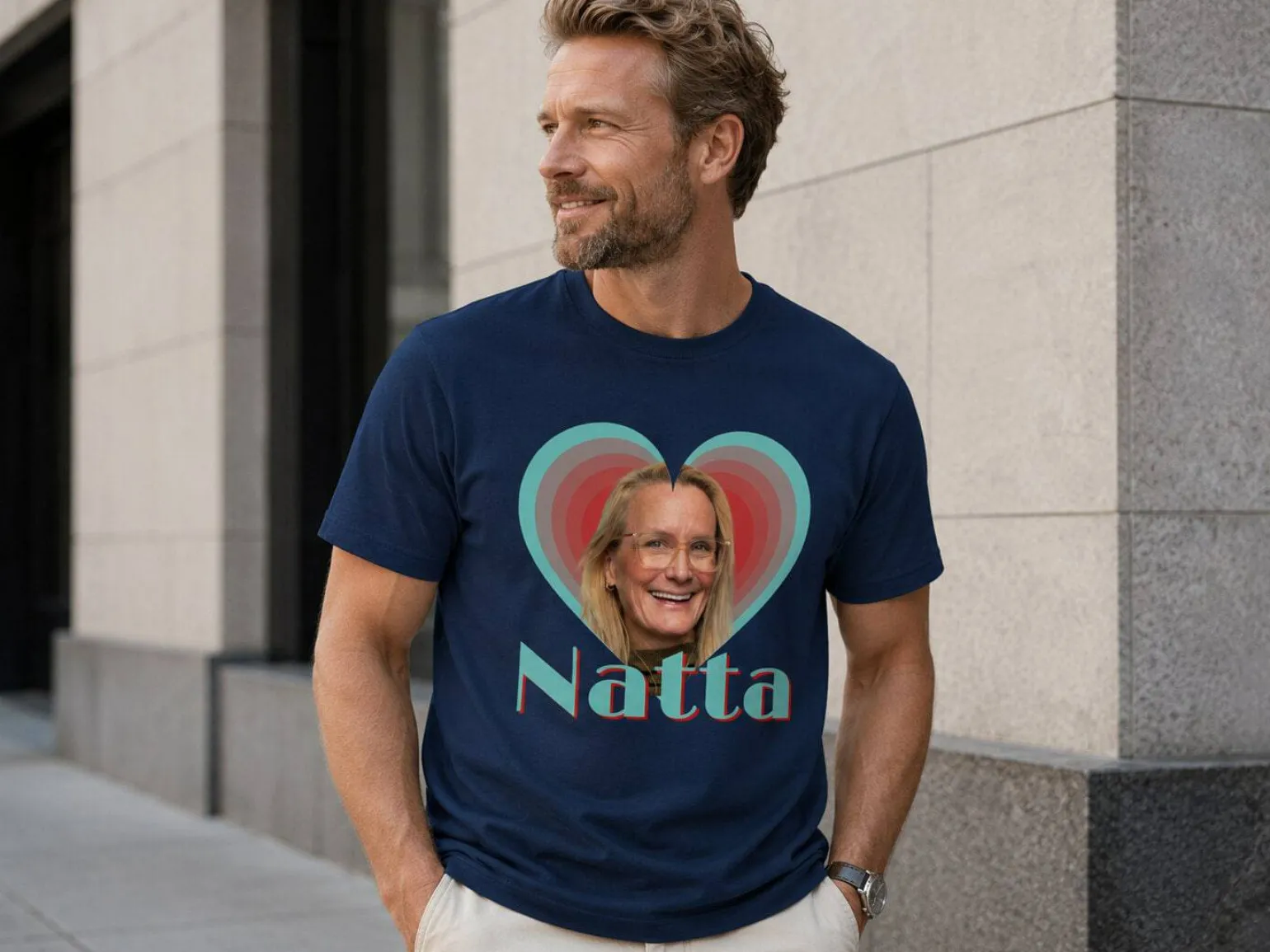 Premium T-shirt med foto - Retrodesign