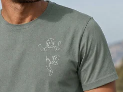 Premium T-shirt med line art