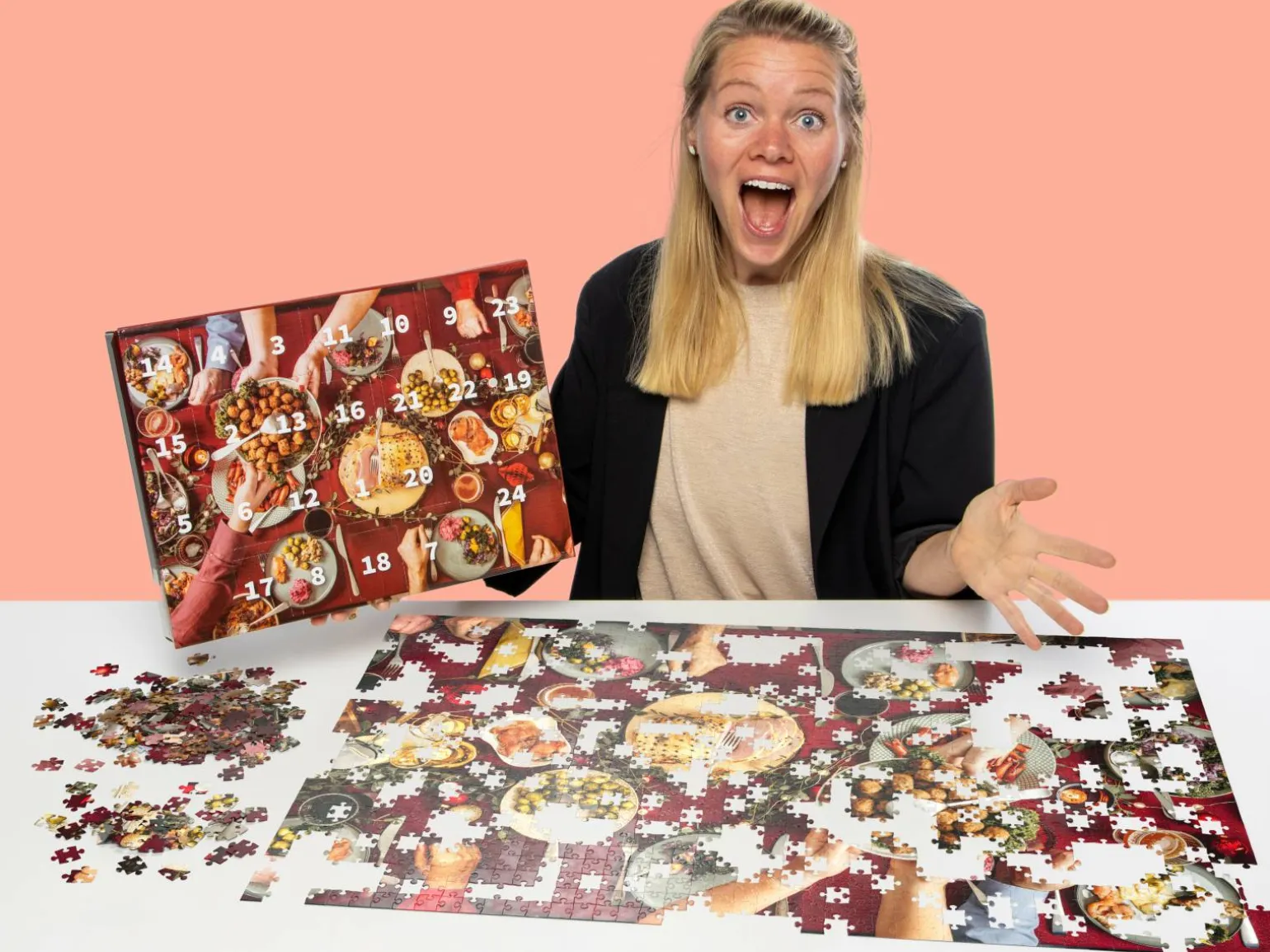 Puslespilsjulekalender (1000 Brikker)