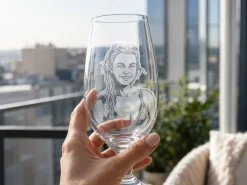 Spiegelau ølglas med gravering - Eget foto
