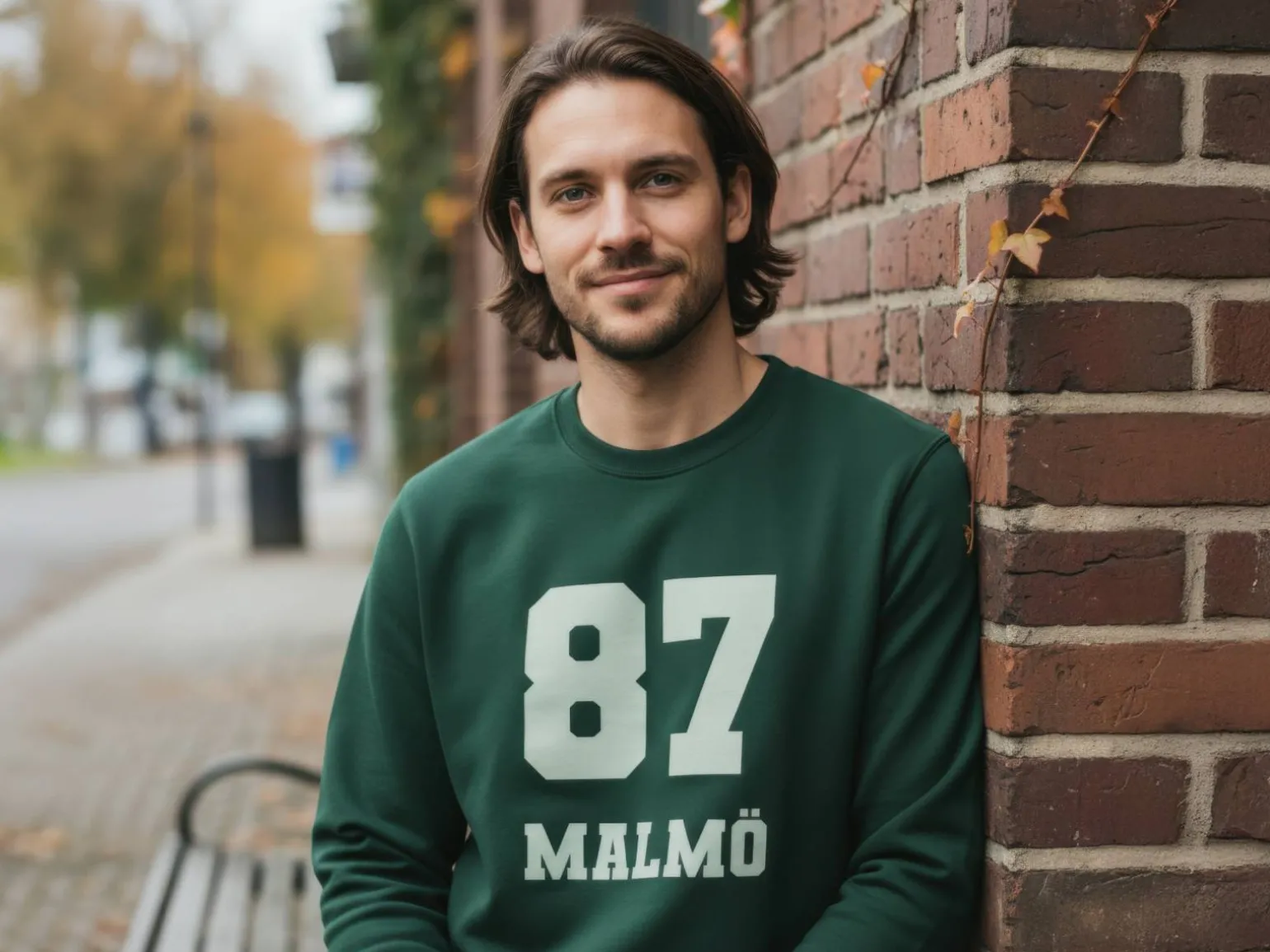Sweatshirt med Egen Tekst i Collegestil