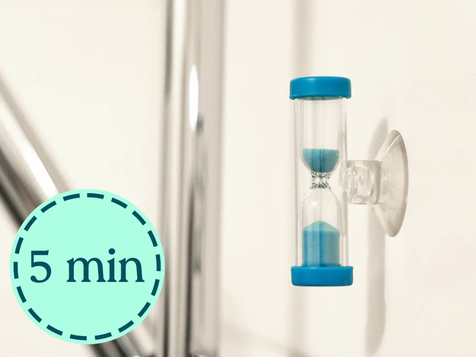 Timeglas med Sugekop 5 minutter