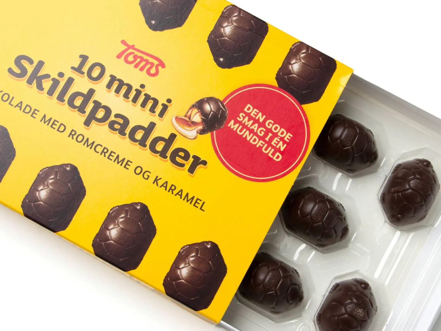 Toms Mini Skildpadder Mørk Chokolade 120 gram