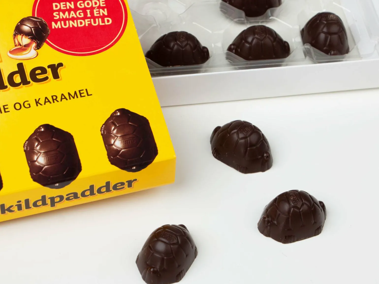 Toms Mini Skildpadder Mørk Chokolade 120 gram