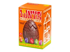 Tony's Chocolonely mælkechokolade med karamel og havsalt-påskeæg
