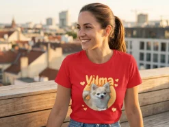 T-shirt med Foto - Retrodesign kæledyr