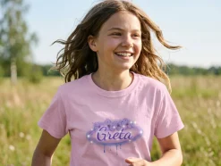 T-shirt til Børn med Egen Tekst - Midnight Sun
