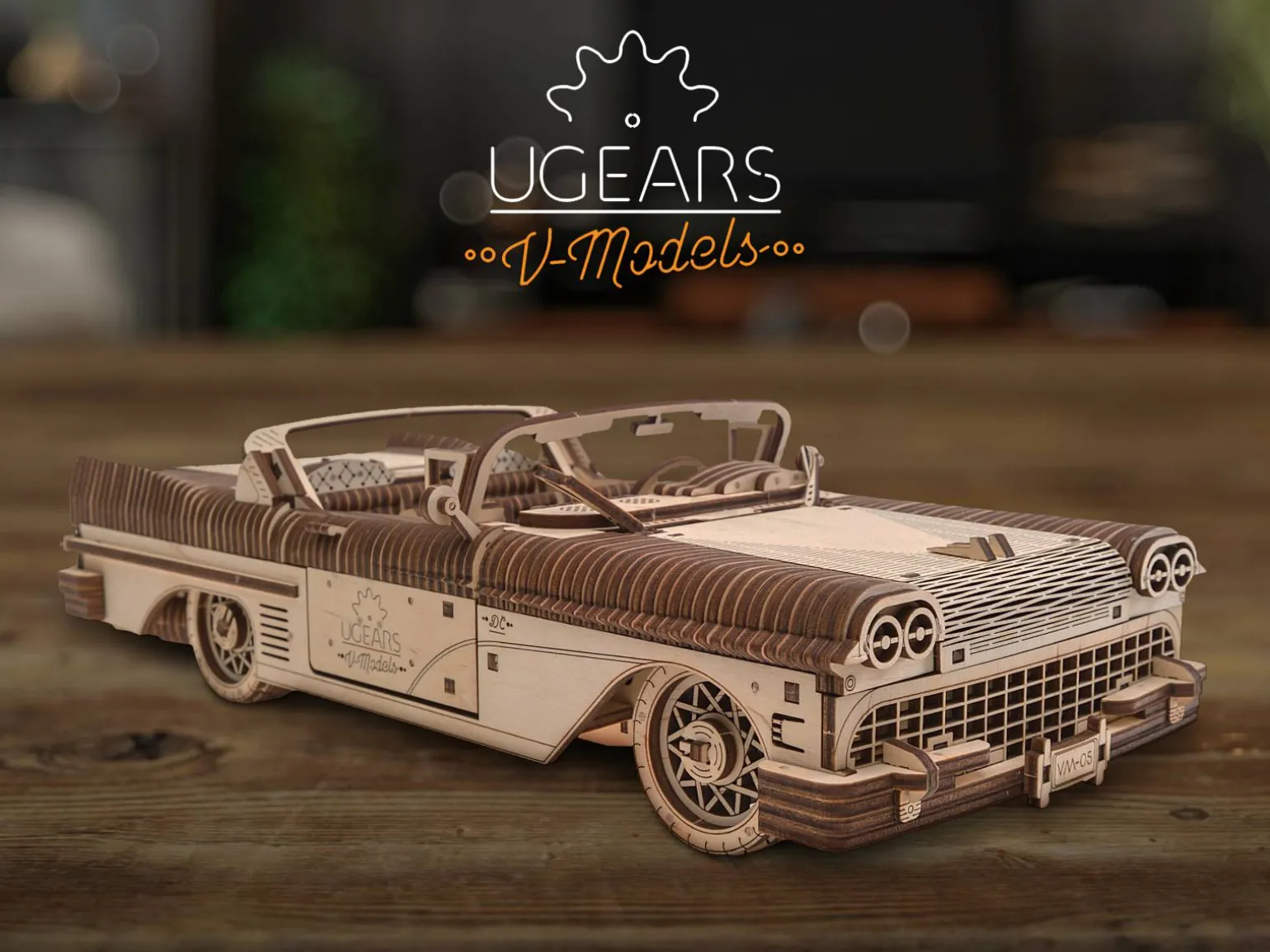 Ugears 3D-puslespil i Træ - Cabriolet